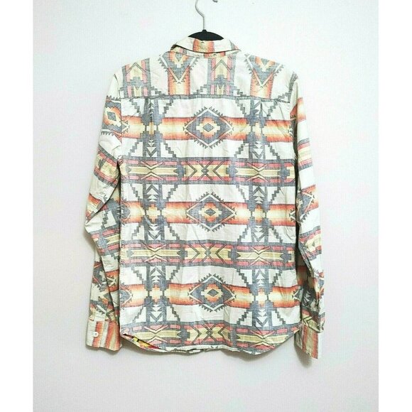 On The Byas  Reverse Southwestern Navajo Button Up Shirt Size Small Cotton - Picture 3 of 3